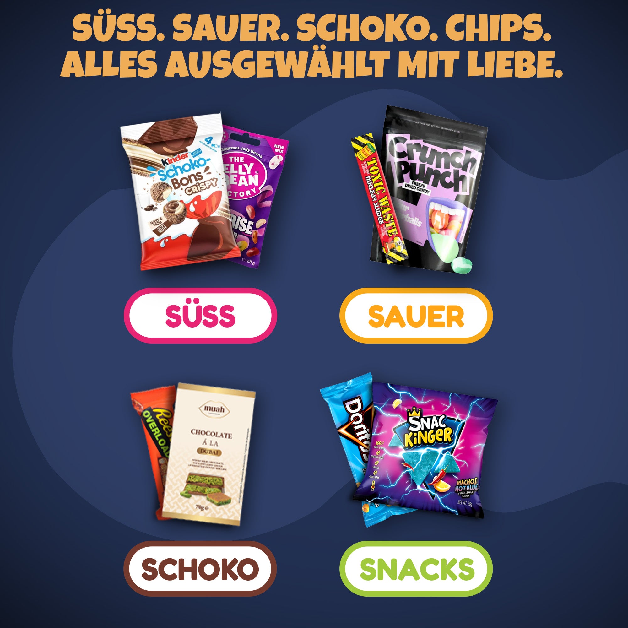 Adventskalender 2025 mit Amerikanischen Süßigkeiten & Snacks aus aller Welt - Weihnachtskalender mit Labuchoc, Dubai Schokolade, Schokobons crispy, Angel Hair & vielen weiteren viralen Highlights (XL)