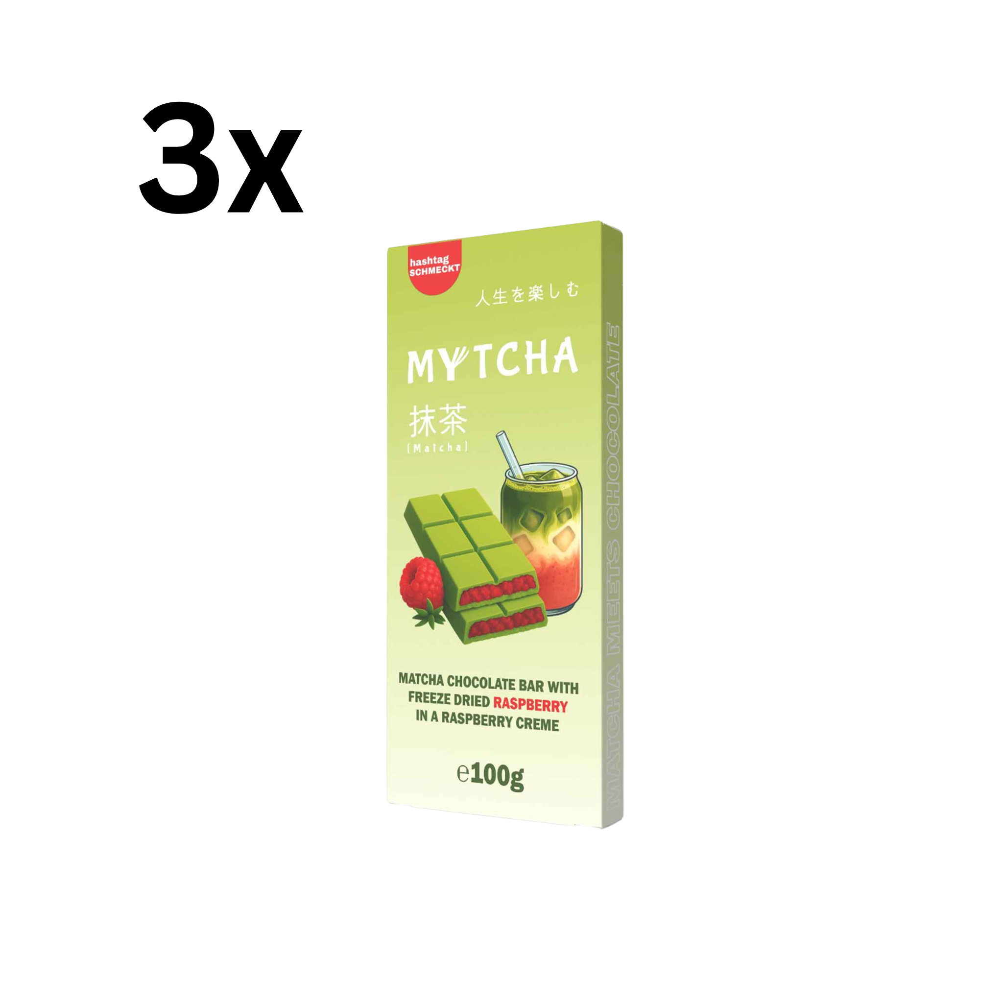 3x Dubai Mytcha Schokolade - Raspberry