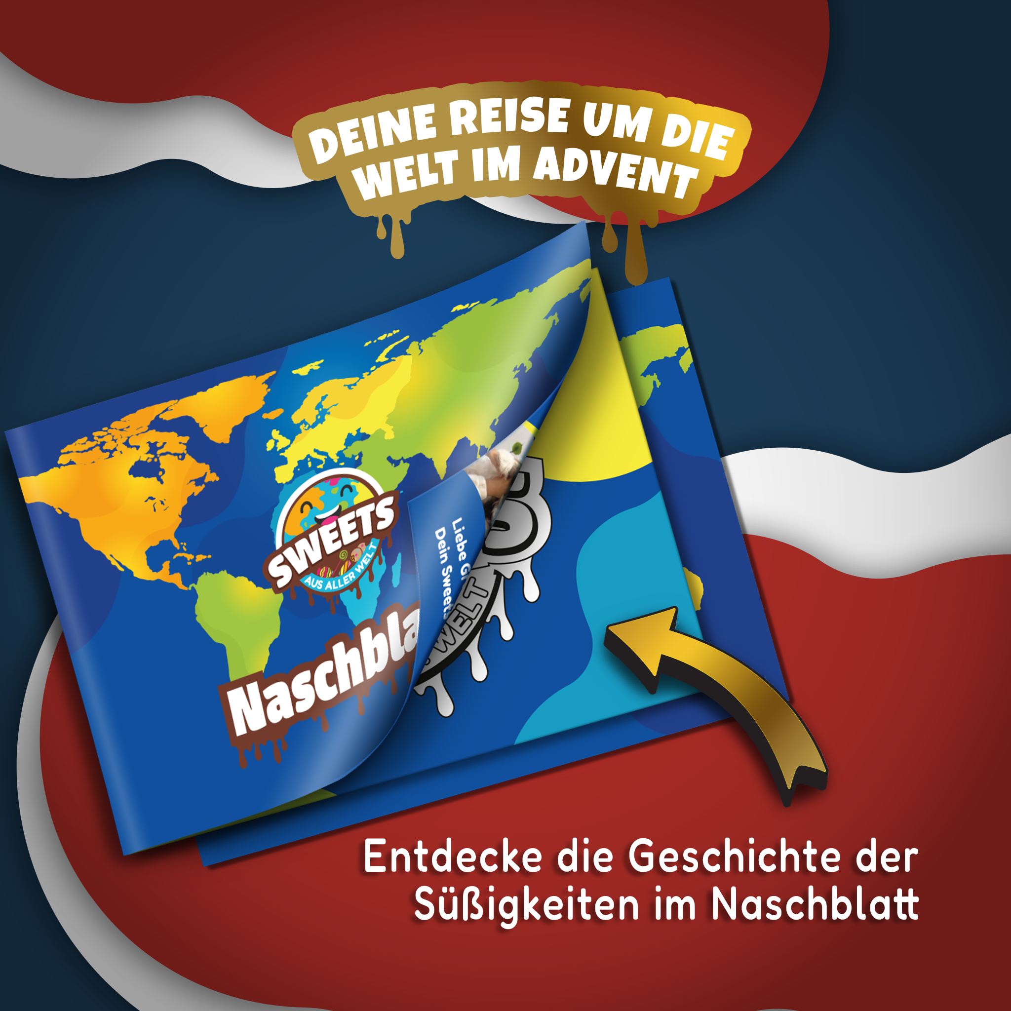 Amerikanische Süßigkeiten Box mit 24 Teilen + gratis Adventskalender Tüten - Adventskalender Füllung mit Süßigkeiten & Snack aus aller Welt - American Candy Box (XL)