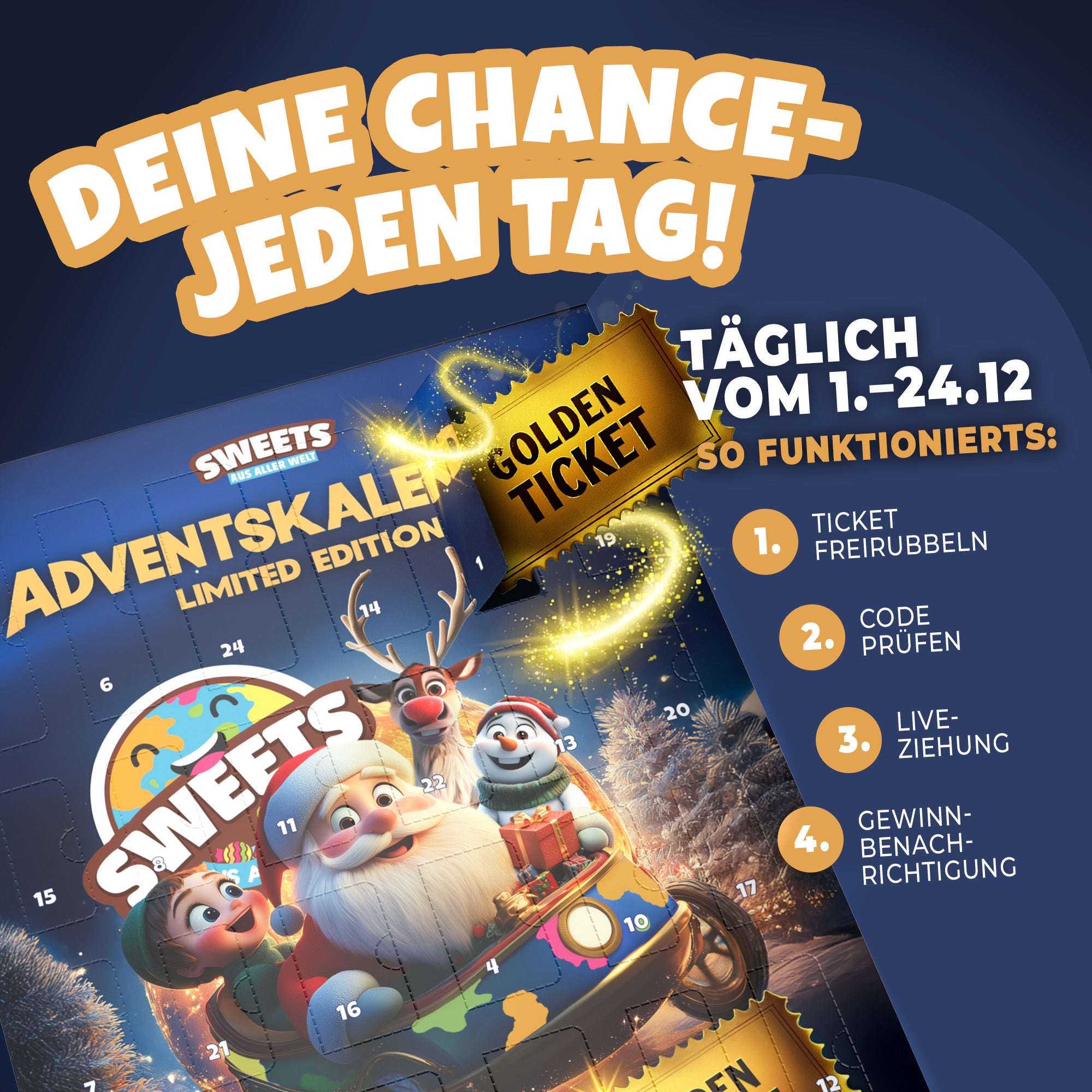 Adventskalender 2025 mit Amerikanischen Süßigkeiten & Snacks aus aller Welt - Weihnachtskalender mit Labuchoc, Dubai Schokolade, Schokobons crispy, Angel Hair & vielen weiteren viralen Highlights (XL)